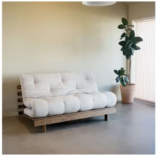 Karup Design Daybett »Daybett Roots Schlafsofa – Gästebett , Sofa aus FSC®-Kiefer« Inkl. Futonmatratze, in mehreren Größen & Farben erhältlich, beige