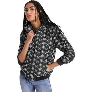 Desigual Quiana Damenjacke wattiert dunkelblau bestickt M - Marine