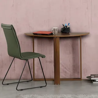 Elegant Walnut Study Desk, 106 x 77 x 45 cm | 100% Melamine Coated Particle Board, 18 mm Thick | Modern Design for Home Office & Study Spaces