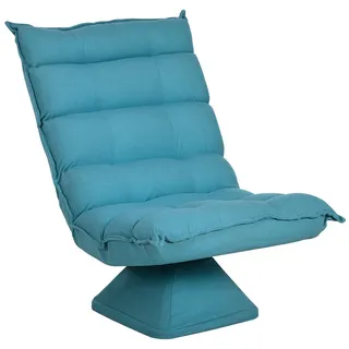 Homcom Relaxsessel Polyester 70 x 95 x 62 cm Blau drehbar