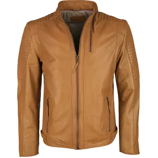 Lederjacke JCC "Lederjacke 16-13-2", Herren, Gr. 3XL, braun (cognac), Obermaterial: 100% Lammleder LEL. Futter: 100% Baumwolle CO., Jacken Lederjacke