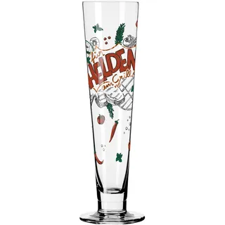 Ritzenhoff Bierglas , Grün, Rot, Schwarz, Kupferfarben , Glas , 385 ml , 7.5x24.9x7.5 cm , Fsc, Made in Germany , Gläser, Biergläser