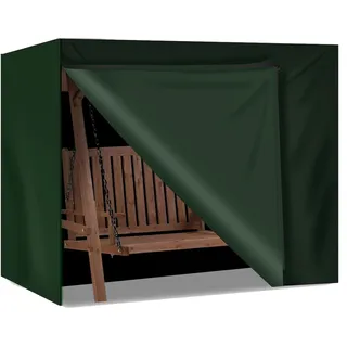 Abdeckung Hollywoodschaukel, für 2,3,4-Sitzer, wasserfest & Winddicht & UV-Schutz Schutzhülle - reißfeste Plane Gartenschaukel - 210x150x150cm - Schwarz