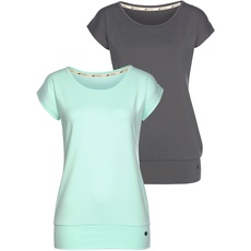 Ocean Sportswear Yoga & Relax Shirt »Soulwear - Essentials Yoga Shirts«, (Packung, 2er-Pack), grün