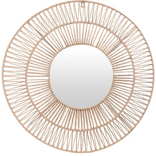 Raphia Wandspiegel rund Ø 50 cm - Natur Spiegel