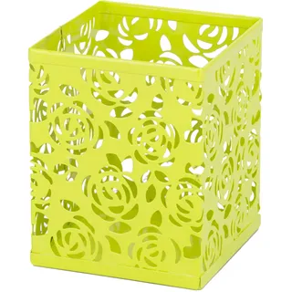 Ricoo Stiftebox Stifthalter B003-GN Stifteköcher Metall Stifte Aufbewahrung Halter 1 Stück Pen Holder Stifteaufbewahrung Schreibtisch Organizer Büro Desk Schreibtischorganizer Stiftebecher Grün