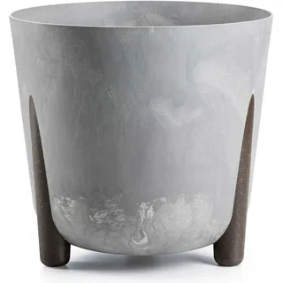 HowHomely Blumenkübel Blumentopf Pflanztopf Topf grau Beton-Optik modern 19,4L