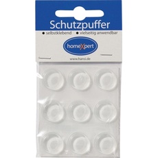 Hansi-Siebert, Möbelgleiter + Schutzpuffer, Schutzpuffer Clear 19 mm Kunststoff transparent Koni selbstklebend (9 Stück)