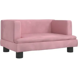 SYFAXTM Kindersofa Rosa 60x40x30 cm Samt - Rosa