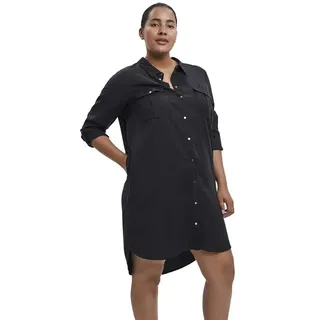 Vero Moda Curve Sila Mix Langarmkleid - Black - 52