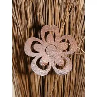 Rostikal Edelrost Gartendeko Blume 6 cm Hängedeko Fensterdeko Vintage Garten Dekoration Rost