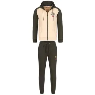 Lonsdale Stretton Sweatshirt, Olive/Beige, L