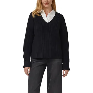 s.Oliver Grobstrickpullover mit V-Ausschnitt im Relaxed Fit