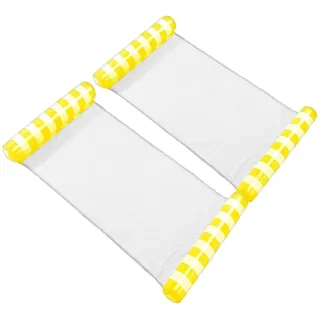infactory Wasserhängematten: 2er Pack Superleichte Wasser-Hängematte, aufblasbares Kopf- & Fußteil (Wasserliege, Luftmatratze Wasserhängematte, Boot)