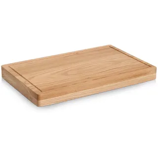 Schneidebrett ZELLER PRESENT "Servierbrett, Eiche", hellbraun, B:31cm H:4,5cm L:48cm, Eichenholz, Schneidebretter, Schneidebrett, integrierte Saftrille, natürliches Material