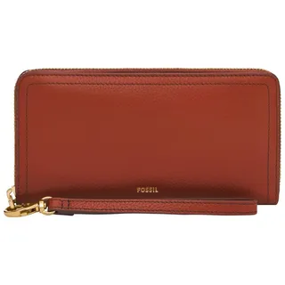 Fossil Logan Damen Geldbörse RFID Zip Around Clutch rot