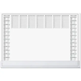 Sigel Schreibtischunterlage Protect 2026/2027 weiß Papier 59,5 x 41,0 cm, 40 Blatt