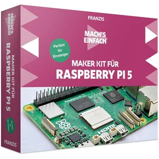 Franzis 67219 - Mach's einfach Maker Kit für Raspberry Pi 5 - Perfekt für Einsteiger,