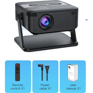 Projektor, HD-Auflösung, Drahtlose Konnektivität, Schwarz, EU-Stecker-a