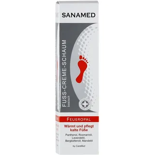 Sanamed Fuß-Creme-Schaum Feueropal Fußschaum wärmt u. pflegt kalte Füße, 150ml