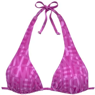 ELBSAND Triangel-Bikini-Top »Letra« mit tollem Wording, pink