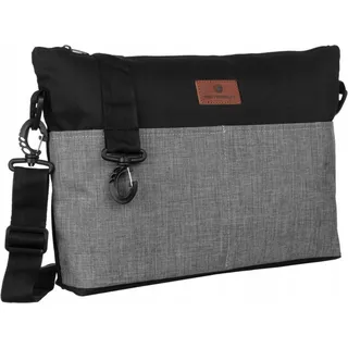 Peterson | Polyester - Posttasche für Frauen mit breitem Riemen - Schwarz, Grau