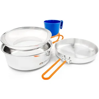 GSI OUTDOORS Glacier Edelstahl 1 Person Mess Küchenutensilien-Set für Erwachsene, Unisex, Mehrfarbig, Einheitsgröße