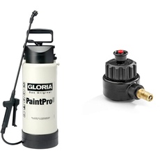 Gloria Drucksprüher PaintPro 5, 5L, Ölfest für Grundierungen, Farben, Lacke auf Wasserbasis & Überdruckventil, mit Kompressoranschluss für alle 3-8 L Kunststoffgeräte außer Hobby Exclusiv
