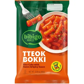 Bibigo Tteokbokki - Reiskuchen mit Sweet und Spicy Sauce - 1 x 360 g