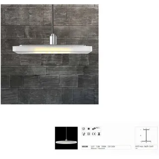 Hängend Zoe LED Rund 7,5W Warmes Licht Aluminium - Pfanne International-Altatens