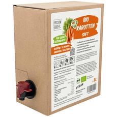 Bio Karottensaft 3 Liter Box - Aus deutschen und niederländischen Karotten - Vegan, leuchtend-orange Farbe, mit Spezialkulturen fermentierter Gemüsesaft