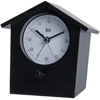 KOOKOO EarlyBird Schwarz, Wecker mit Vogelmelodie (Originalaufnahme) oder Dreiklangton