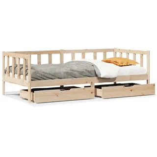 vidaXL Tagesbett mit Schubladen 90x190 cm Massivholz Kiefer - Braun