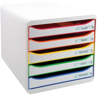 Exacompta Schubladenbox Big Box Plus 27,8 x 34,7 x 27,1 cm 1-tlg. mehrfarbig