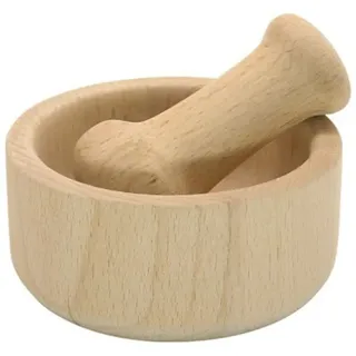 FACKELMANN 30965 Schale+Mörser 10x4cm Buche