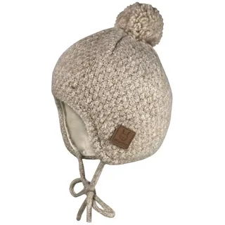Maximo MAXIMO, Bommelmütze weiche Wollmischung, Bommel, Bindeband, gefüttert,