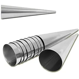 rukauf 20 Schillerlocken Formen 8,5 x 2,5 cm Sahnerollen Trubotschki Backform Hörnchen