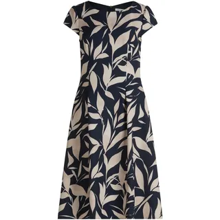 Cocktailkleid BETTY & CO "Cocktailkleid mit Aufdruck", Damen, Gr. 42, EURO, bunt (dunkelblau, nature), Obermaterial: 90% Polyester PES. 10% Elasthan EL., Kleider Cocktailkleid