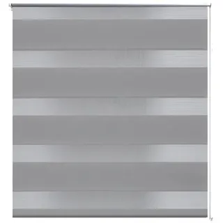 Zebra-Rollo 70,9 x 120 cm, Stoffbreite 66,7 cm, grau - Grau, Bunt