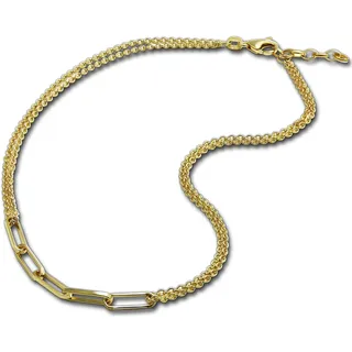 SilberDream Fußkette Fantasie 925 Silber vergoldet Damen 26cm + 2cm SDFK004