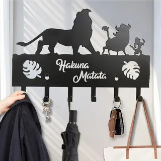 Viiluuxr Schlüsselablage 12 Inch Klein Schlusselbretthaken Edelstahl Schlüsselbrett Modern Schlüsselboard Schlüsselkasten Flur Schlüsselanhänger Küche Wand Hakenleiste Garderobenhaken, Schwarz.