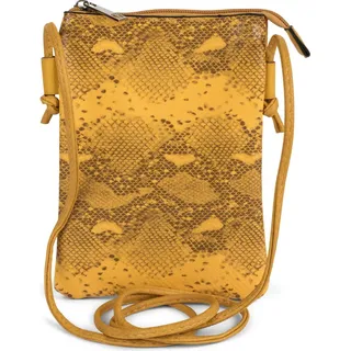 styleBREAKER Damen Mini Bag Umhängetasche in Schlangen Optik, Schultertasche, Handtasche, Tasche 02012305 - Orange