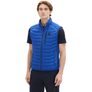 TOM TAILOR Herren 1036074 Hybrid Steppweste mit Stehkragen, 19168-hockey Blue, M