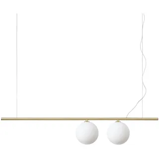 Ideal Lux PERLINE Pendelleuchte mit 2 Leuchtstäben aus Messing