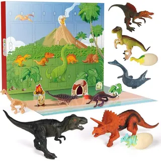 D-FantiX Dinosaurier Adventskalender für Kinder 24 Tage Weihnachten Spielzeug Jungen Mädchen