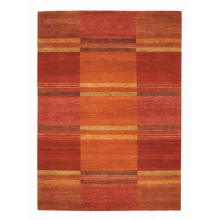 Cazaris Wollteppich , Kastanienfarben , Textil , Bordüre , rechteckig , 200x250 cm , Care & Fair , für Fußbodenheizung geeignet, in verschiedenen Größen erhältlich , Teppiche und Böden, Teppiche, Orientteppiche