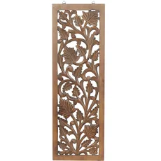 Deco 79 Wandpaneel aus Holz, 30,5 cm breit, 91,4 cm hoch, 96077, Weiß/Braun, 12" x 36"