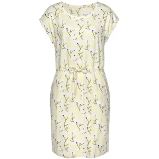 Beachtime Jerseykleid Sommerkleid Blumenmuster Gelb 38