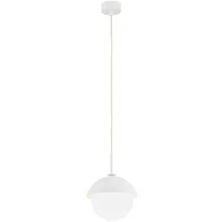 Hängeleuchte , Weiß , Metall, Glas , Kugel , 20x20x109 cm , Ce , Lampen & Leuchten, Innenbeleuchtung, Hängeleuchten, Pendelleuchten