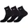 Sneakersocken 3er Pack Schwarz 39-42